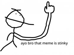 ayo bro that meme is stinky Meme Template