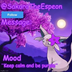 SakuraTheEspeon Announcment Template by Unicorn Eevee Meme Template