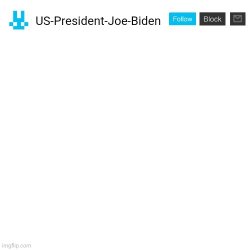 US-President-Joe-Biden announcement with blue bunny icon Meme Template