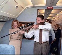 Ronald Reagan shoots a plane Meme Template