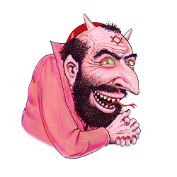 Happy Merchant Satan Meme Template