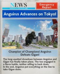 Breaking News: Anguirus Defeats Gigan Meme Template