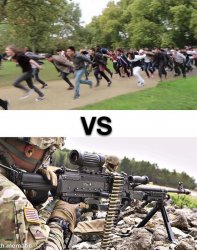 Mob vs Sniper Meme Template