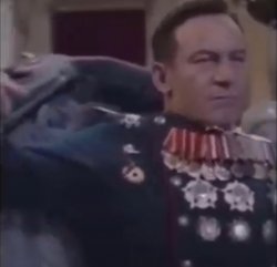 Gregory Zhukov flipping off coat Meme Template