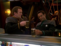 Miles and Julian Drinking DS9 Meme Template