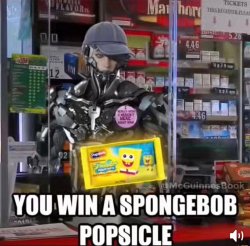 you win a spongebob popsicle Meme Template