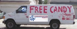 Free candy Conservative Party pedo van Meme Template