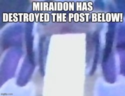 Miraidon Post Below Meme Template