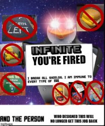 Infinite You're Fired Meme Template