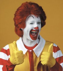 Ronald McDonald Thumbs Up HD Meme Template