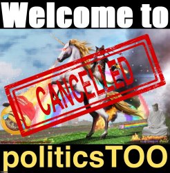 PoliticsTOO is canceled Meme Template