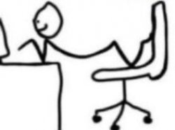 stickman leaning on table Meme Template
