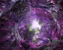 Purple Fantasy Forest Meme Template
