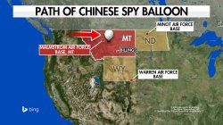 Chinese spy balloon flying high over the western US Meme Template