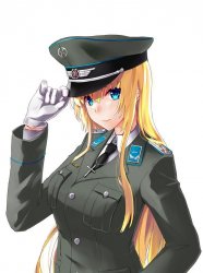 Anime girl military uniform Meme Template