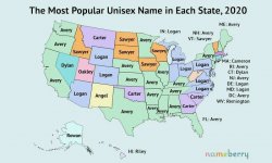 Most popular unisex name by state Meme Template