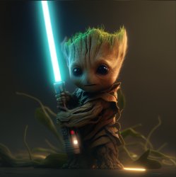 Smolgroot jedi Meme Template