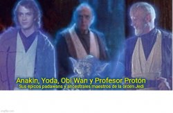 Anakin yoda obi wan profesor protón Meme Template