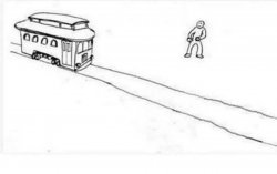 Empty Trolley Problem Meme Template
