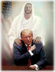 Trump with Jesus Meme Template