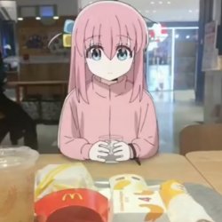 Bocchi at mc Donalds Meme Template