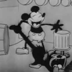 Mickey mouse pulling cat's tail Meme Template