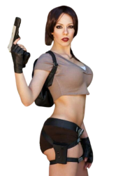 Lara Croft cosplay Meme Template