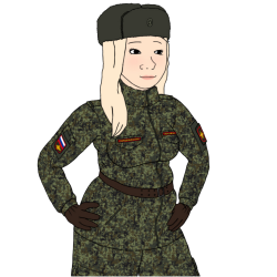 Female Russian Soldier Meme Template