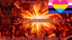 The silver tounged demons announcement temp(made by polystyrene) Meme Template