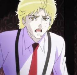 DIO Crying Cuz He Stealed Erina's 1st Kiss Meme Template