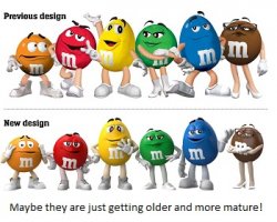 M&Ms Then and Now Meme Template
