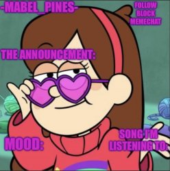 -Mabel_Pines- announcement template Meme Template