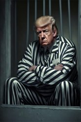 Trump in jail Meme Template