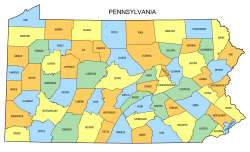 Pennsylvania map Meme Template