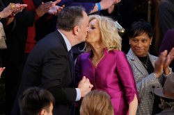 Jill Biden kiss Meme Template