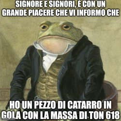 Gentlemen, it is with great pleasure that but it's in italiano Meme Template