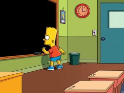 Bart Simpson Chalkboard Meme Template