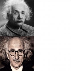 Curb your Einstein Meme Template