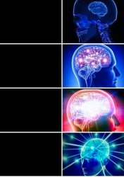 Expanding Brain HD Dark Meme Template