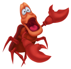 Oddly Terrifying Sebastian the Crab Render Meme Template