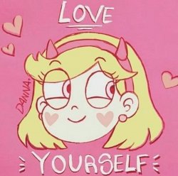 Star Butterfly Love Yourself Meme Template