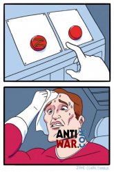 Two Button Antiwar Prowar Z Meme Template