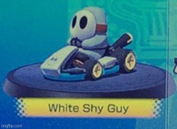 White shy guy Meme Template