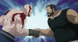 Anime epic handshake Meme Template