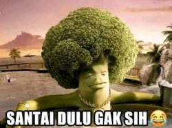 brokoli santai Meme Template