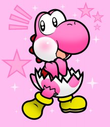 Pink Yoshi Hatchling Meme Template