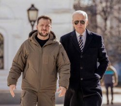 Zelensky and Biden Meme Template