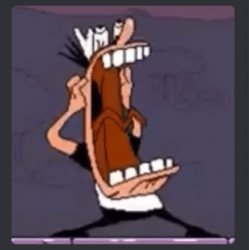 Peppino screaming at post above Meme Template