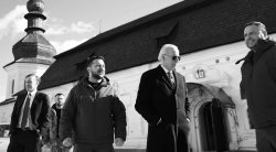 Biden and Zelensky meet in Kiev Ukraine Meme Template