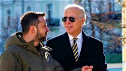 Biden visits Zelenskyy in Ukraine 1 Meme Template